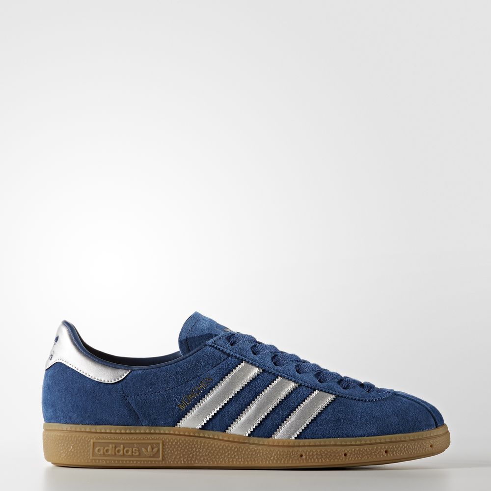 Adidas München - Originals γυναικεια - Μπλε/Ασημι/Ασπρα,Μέγεθος: EU 36 – 54 2/3 (541UFDZL)